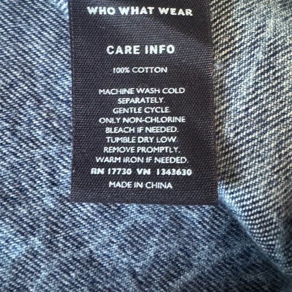 Who What Wear Boxy Sleeveless A-Line Blue Denim Dress Women's Size Small - Picture 6 of 9